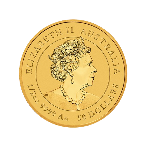 1/2 oz $50 Australian Lunar Series III 2020 Year of the Mouse Gold Coi