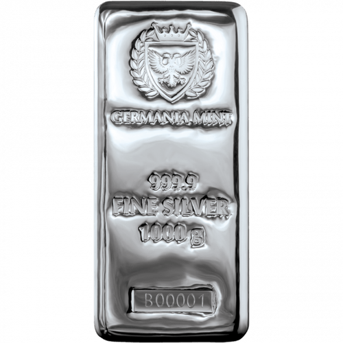 1 kilo Germania Silver Cast Bar