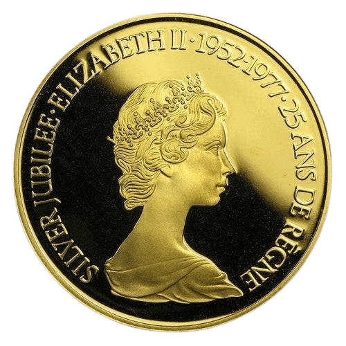 Elizabeth II Silver Jubilee Flowers Gold Coin 1977