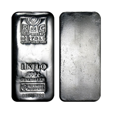 1 kilo Republic Metals Corporation Silver Bar - MintedMarket