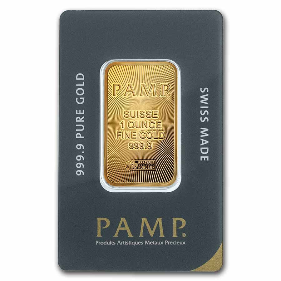 1 oz PAMP Suisse Gold Bar - MintedMarket