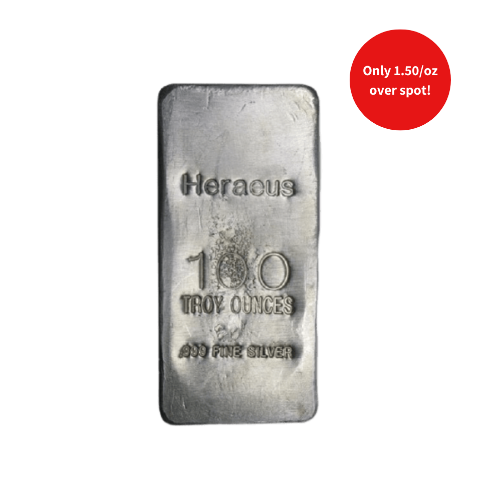 100 oz Argor-Heraeus Silver Bar - MintedMarket