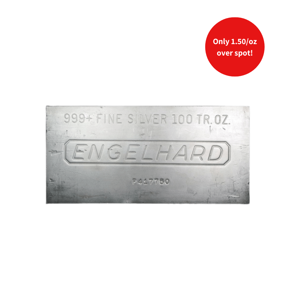 100 oz Engelhard Silver Bar - MintedMarket