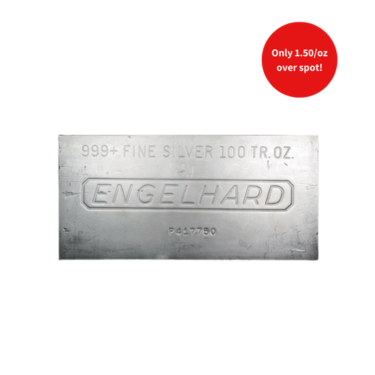 100 oz Engelhard Silver Bar - MintedMarket