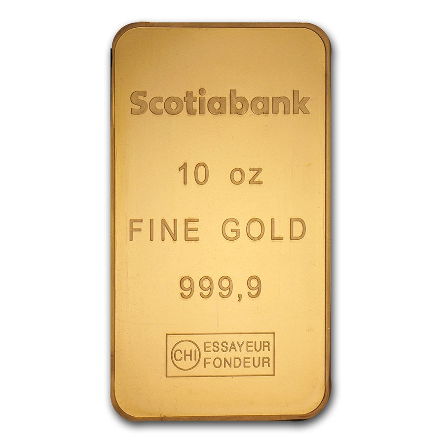 10 oz Scotiabank Gold Bar - MintedMarket