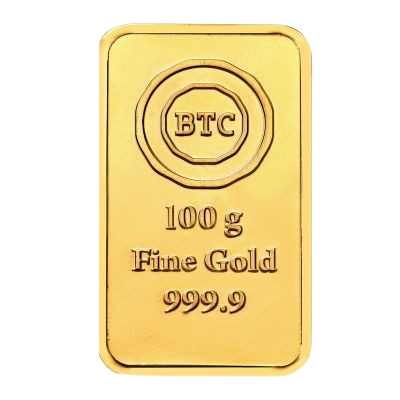 100 gram BTC Gold Bar - MintedMarket