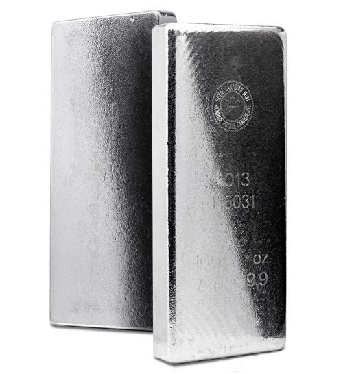 100 oz Royal Canadian Mint Silver Bar - MintedMarket