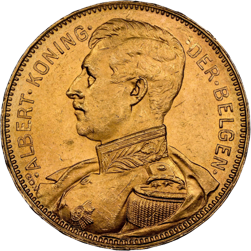 20 Francs Albert I Belgian Gold Coin 1914 (Dutch Text) - MintedMarket