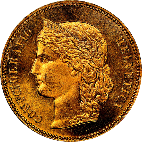 20 Francs Confederatio Helvetica Gold Coin 1896 - MintedMarket