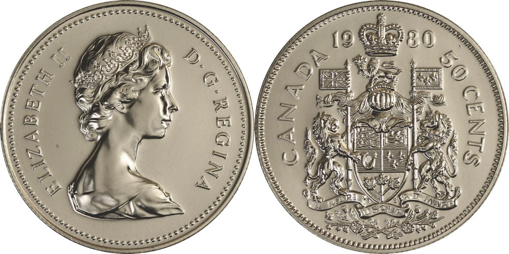 50 cents Canadian Half Dollar Elizabeth II 2nd Portrait 1953-2022 - MintedMarket