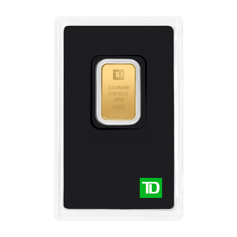 2.5 gram TD Gold Bar