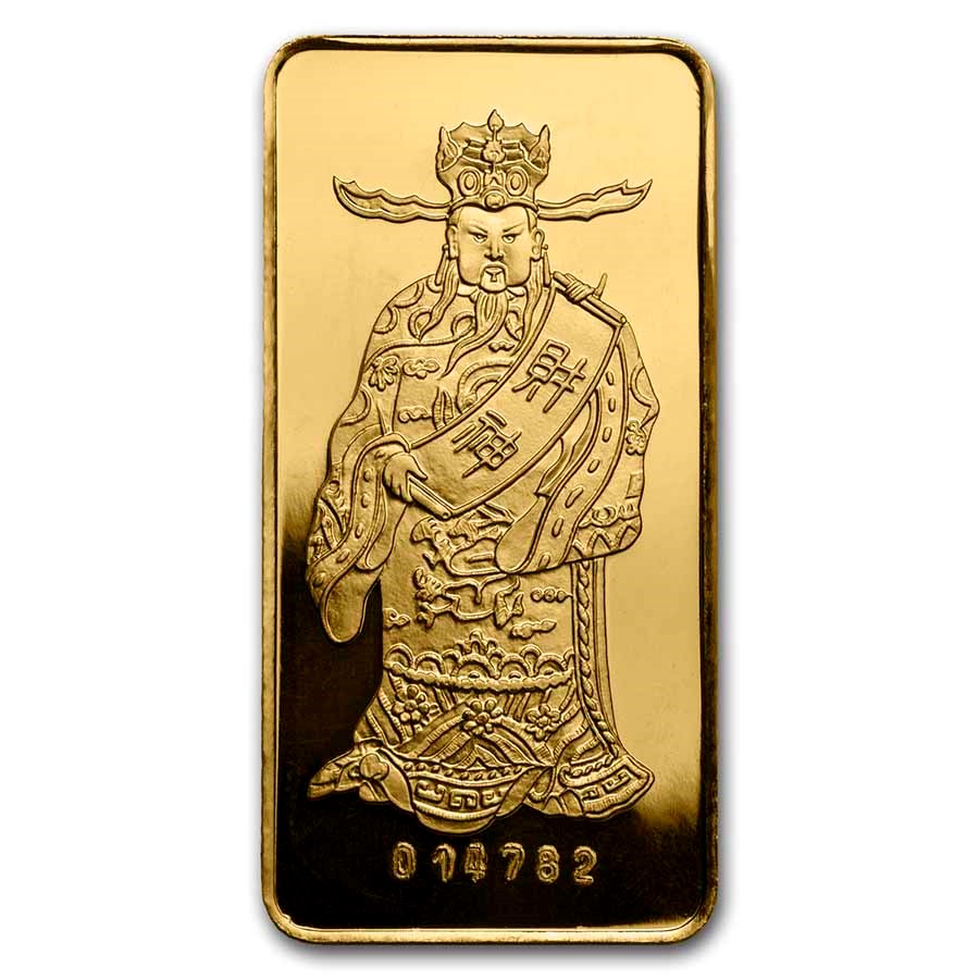 20 gram Hang Seng Bank God of Wealth Gold Bar - MintedMarket