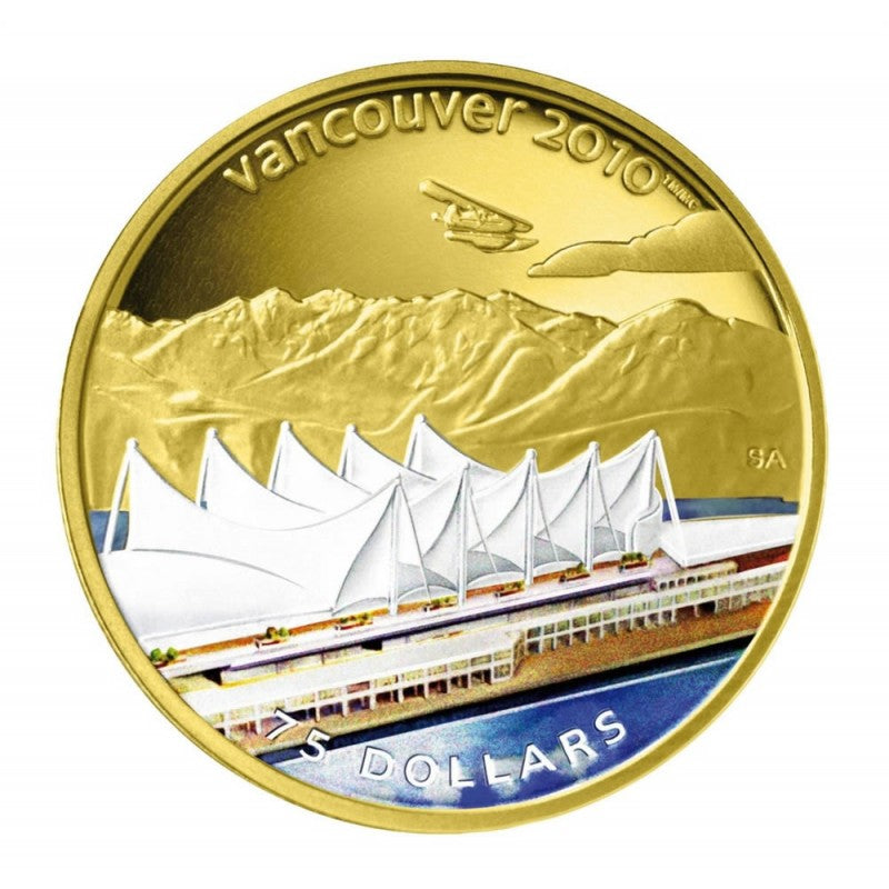 $75 Vancouver 2010 Olympic Winter Games Gold Coin: Home of the 2010