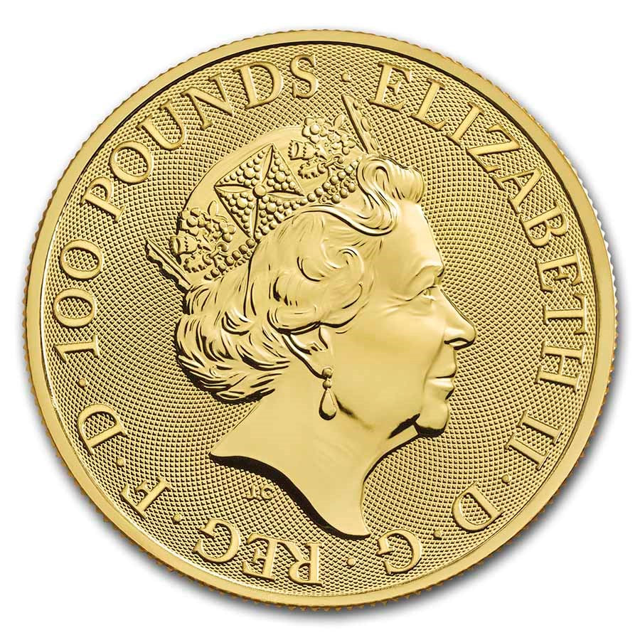 1 oz Queen&#39;s Beasts Completer Gold Coin 2021 - MintedMarket