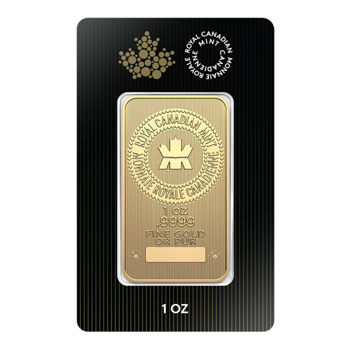 1 oz Royal Canadian Mint Gold Bar Alternative Assay Card