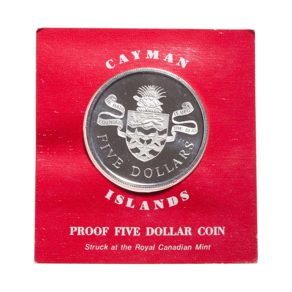 $5 Cayman Islands Silver Proof Coin 1974