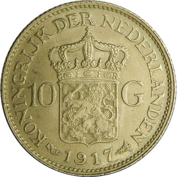 10 Gulden Gold Coin 1917