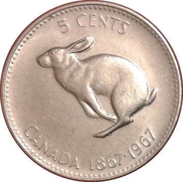 1967 Canada 5-Cent Commemorative Issue – 100th Anniversary of Confederation - MintedMarket