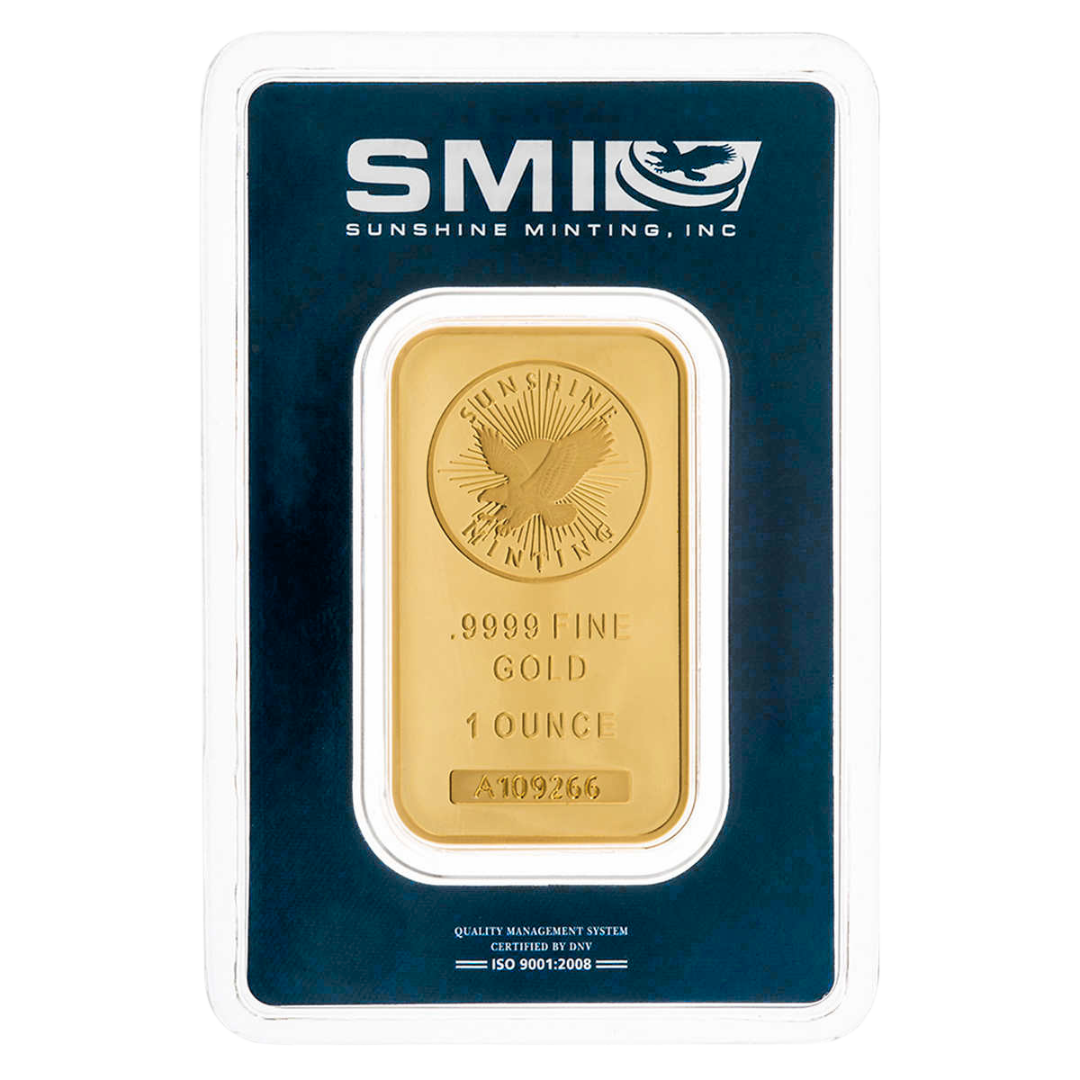 1 oz Sunshine Minting Gold Bar | MintedMarket