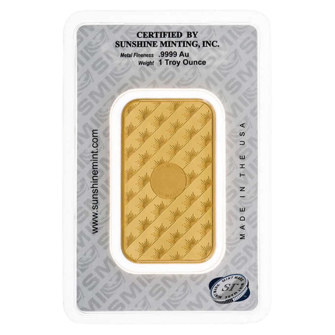 1 oz Sunshine Minting Gold Bar - MintedMarket