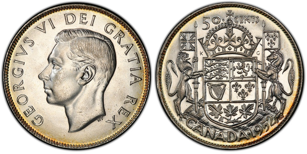 50 cents Canadian Half Dollar George VI 1937-1952 - MintedMarket