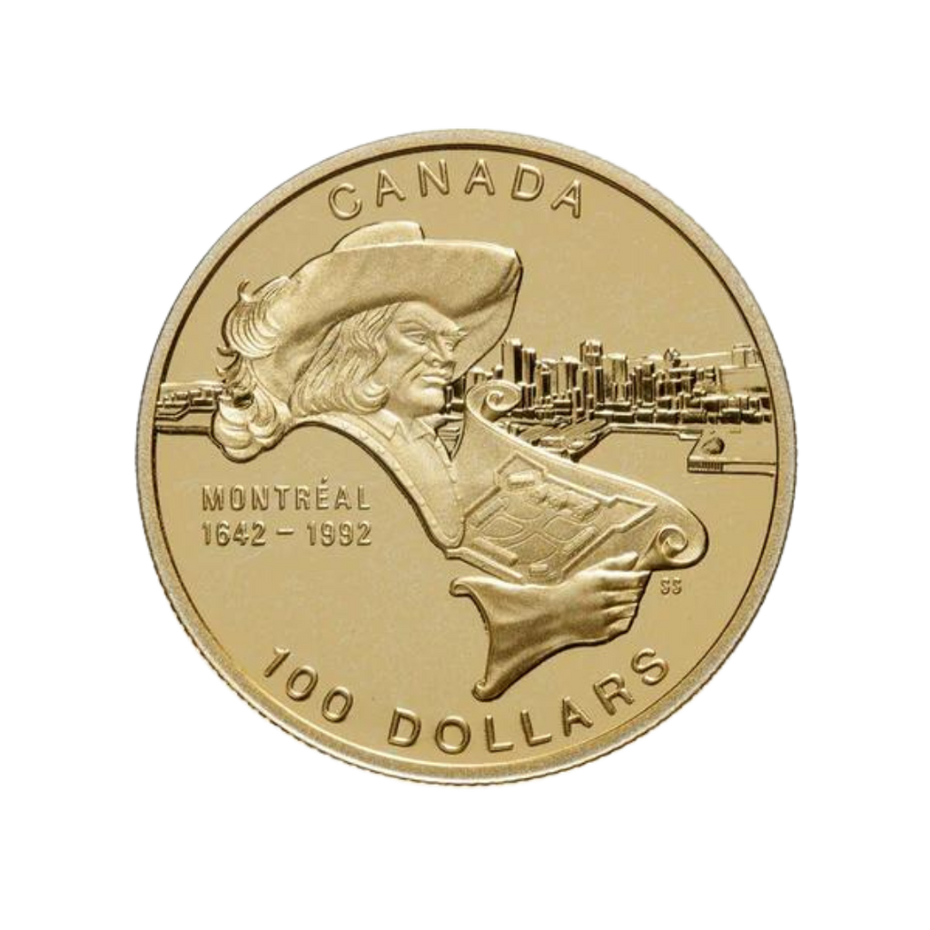 Diana様ORIGNAL in-budget estimate $100 The City of Montreal 350th Anniversary Gold Coin 1992