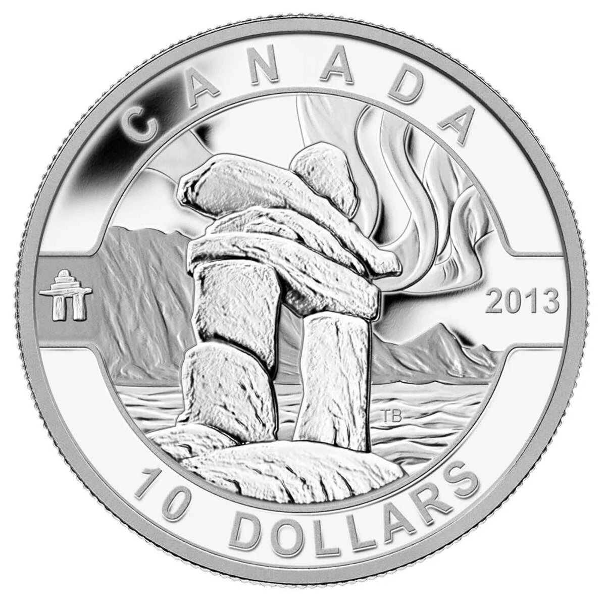 $10 O Canada: Inukshuk Pure Silver Coin 2013