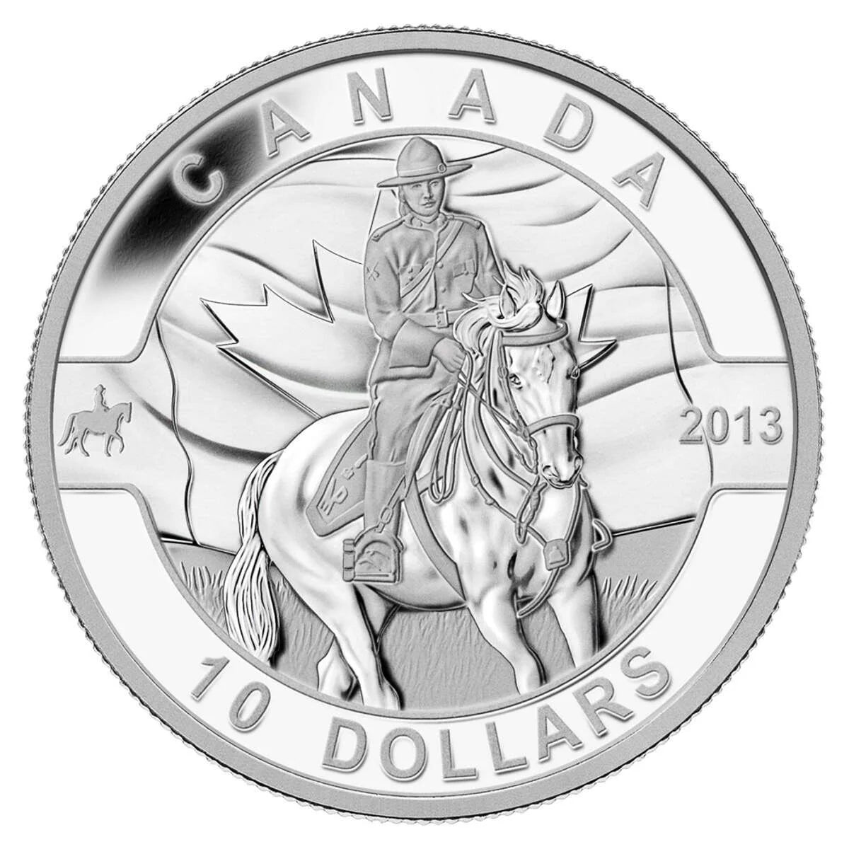 $10 O Canada: The Royal Canadian Mounted Police Silver Coin 2013