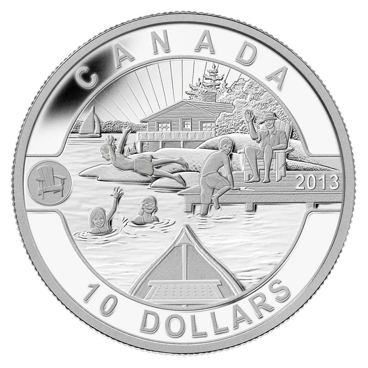 $10 O Canada: Summer Life Silver Coin 2013