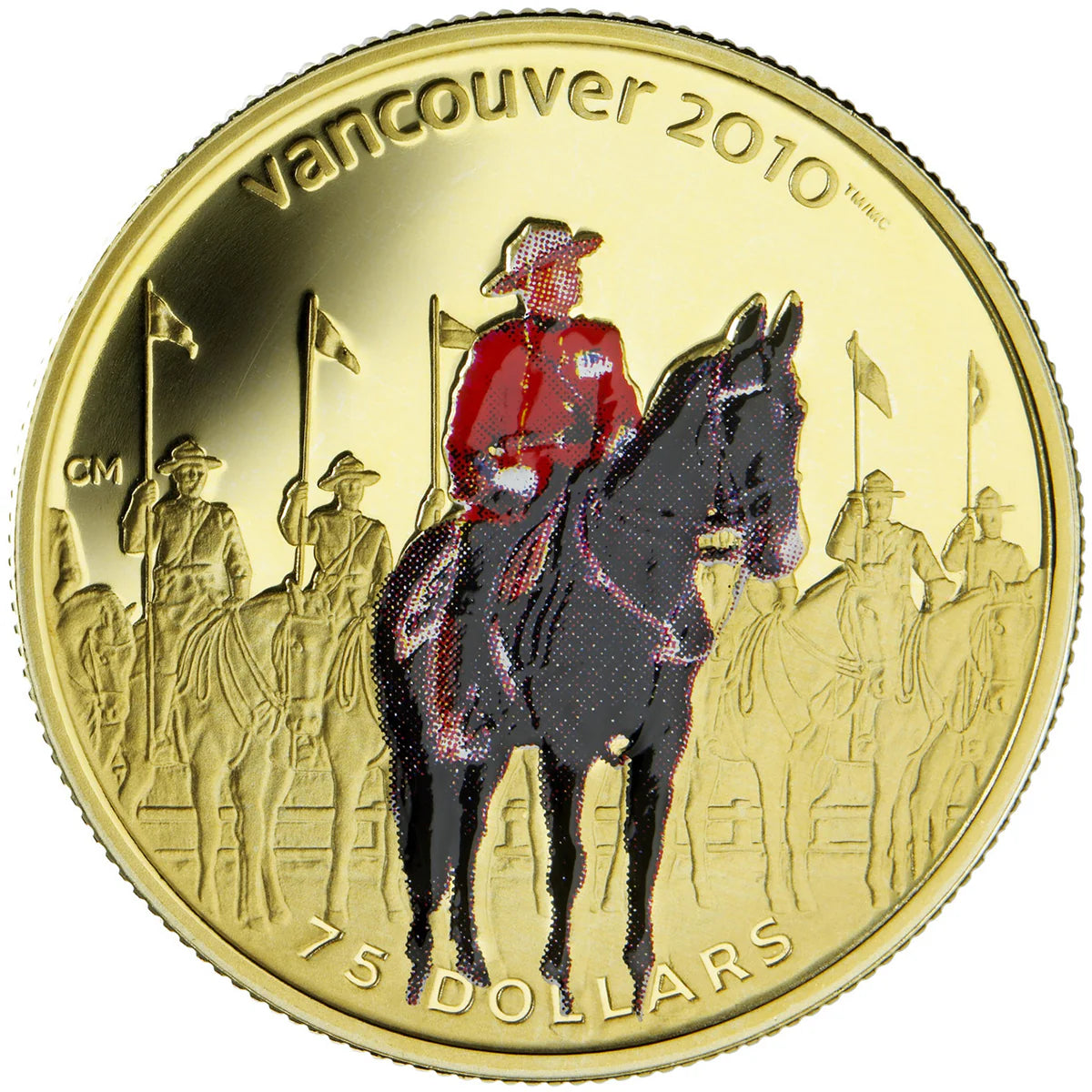 $75 Vancouver 2010 Olympic Winter Games Gold Coin: Royal Canadian Mounted Police