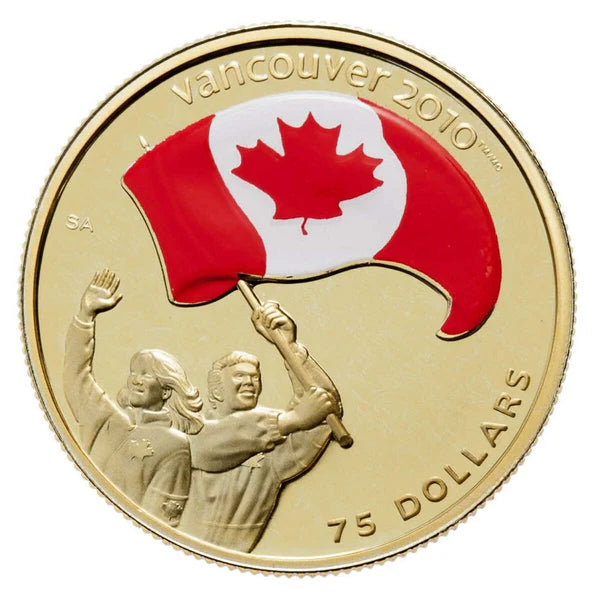 $75 Vancouver 2010 Olympic Winter Games Gold Coin: Athlete's Pride - MintedMarket