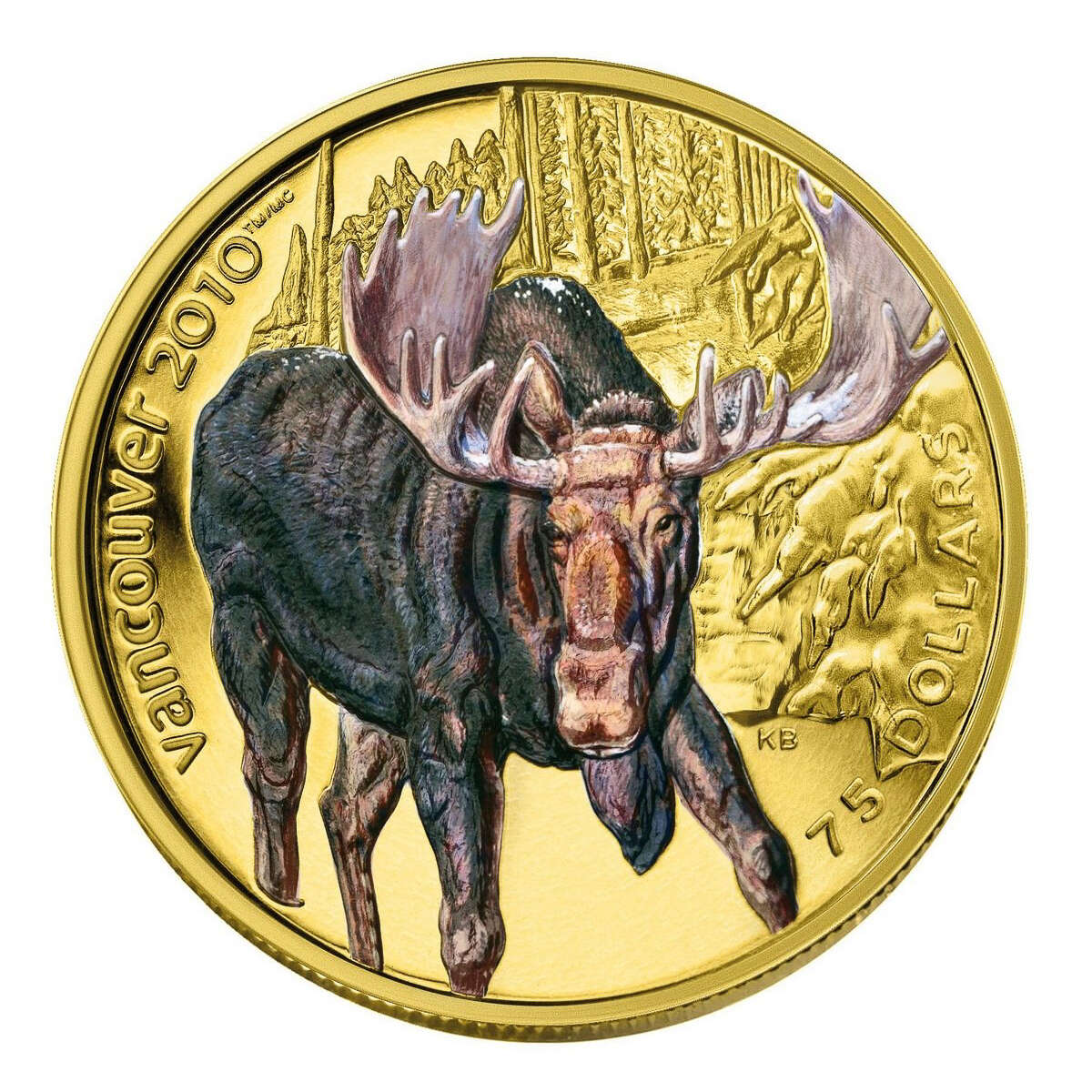 $75 Vancouver Olympics Moose Gold Coin 2009 - MintedMarket