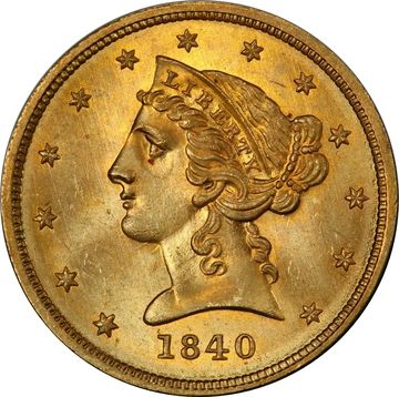 $5 Coronet Head No Motto Gold Coin Random Year - MintedMarket