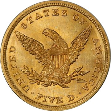 $5 Coronet Head No Motto Gold Coin Random Year - MintedMarket