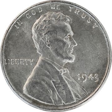 1943 United States 1-Cent &quot;Steel Cent&quot; – Wartime Issue