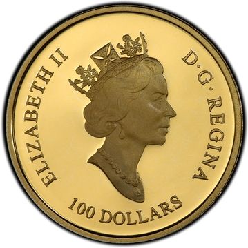 $100 Library of Parliament 14k Gold Coin 2001