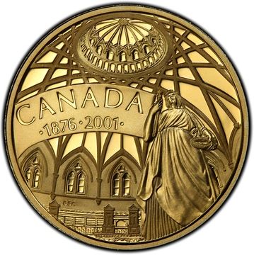 $100 Library of Parliament 14k Gold Coin 2001