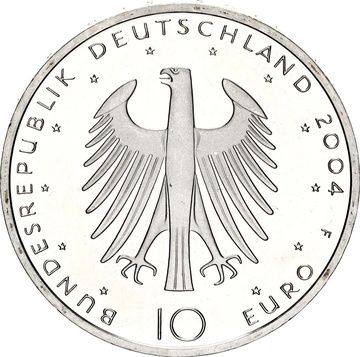10 Euro Eduard Mörike Silver Coin 2004