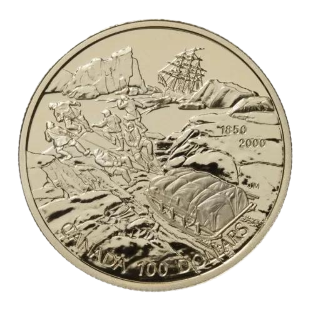 $100 150th Anniversary Search for the Northwest Passage  14k Gold Coin 2000 - MintedMarket