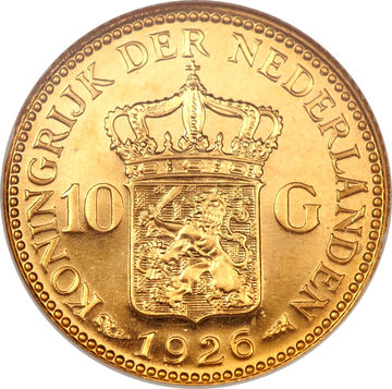 10 Gulden Gold Coin 1925