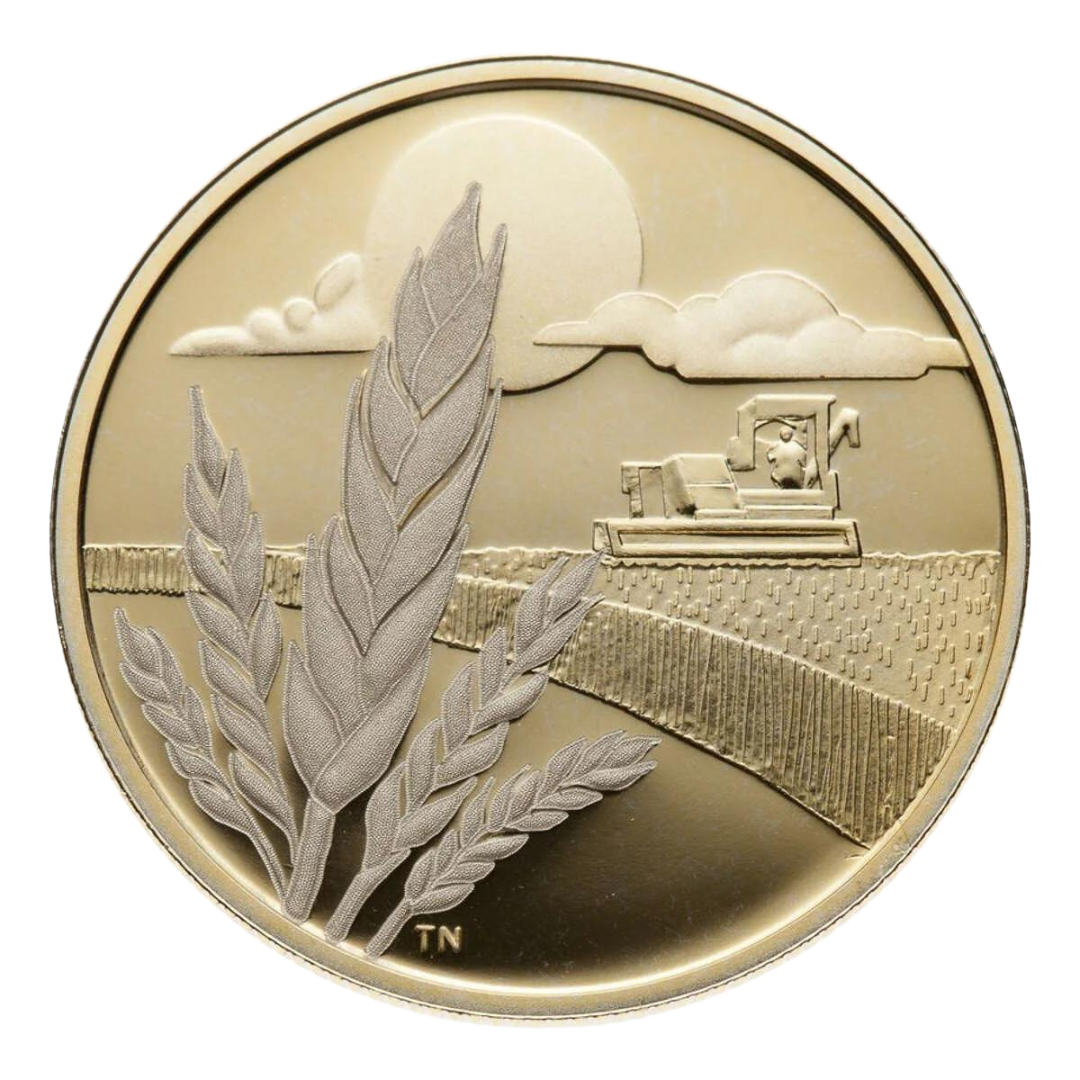 $100 100th Anniversary of the Discovery of Marquis Wheat 14k Gold Coin 2003 - MintedMarket