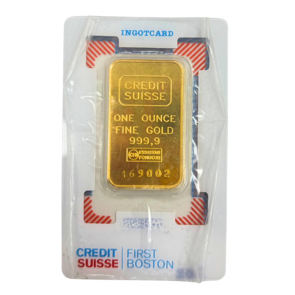 1 oz Credit Suisse First Boston Gold Bar Vintage Assay