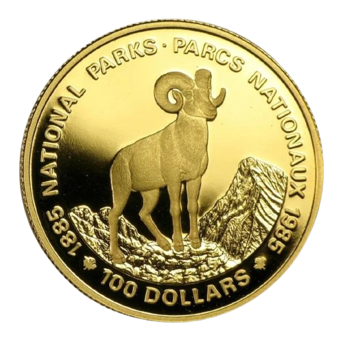 $100 National Parks Centenary 22k Gold Coin 1985 with Box - MintedMarket