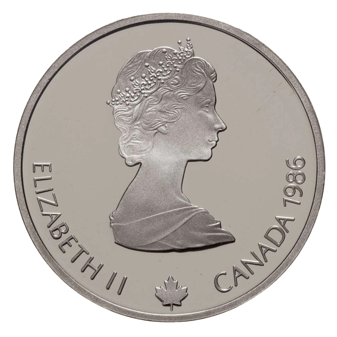 $20 Calgary Olympics Cross-Country Skiing Silver Coin 1986 - MintedMarket