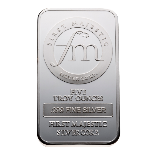 5 oz First Majestic Silver Bar - MintedMarket