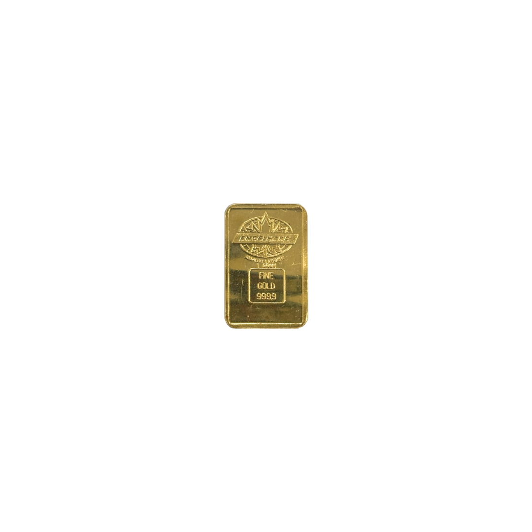 1 gram Engelhard Vintage Gold Bar without Assay Card