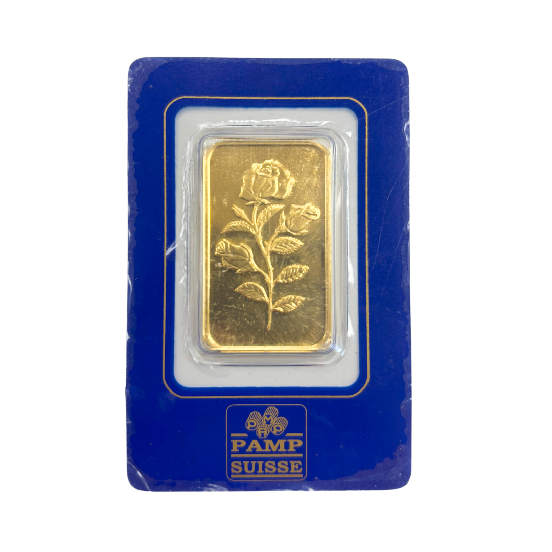 1 oz PAMP Suisse Vintage Rosa Gold Bar - MintedMarket