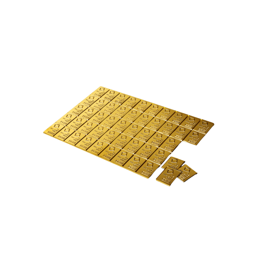 1 g Valcambi Gold Bar (CombiBar Piece) - MintedMarket