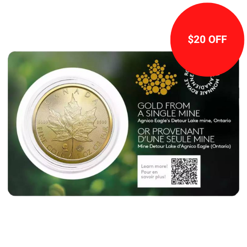 1 oz Single Source Mine Canadian Maple Leaf Gold Coin 2024 - MintedMarket