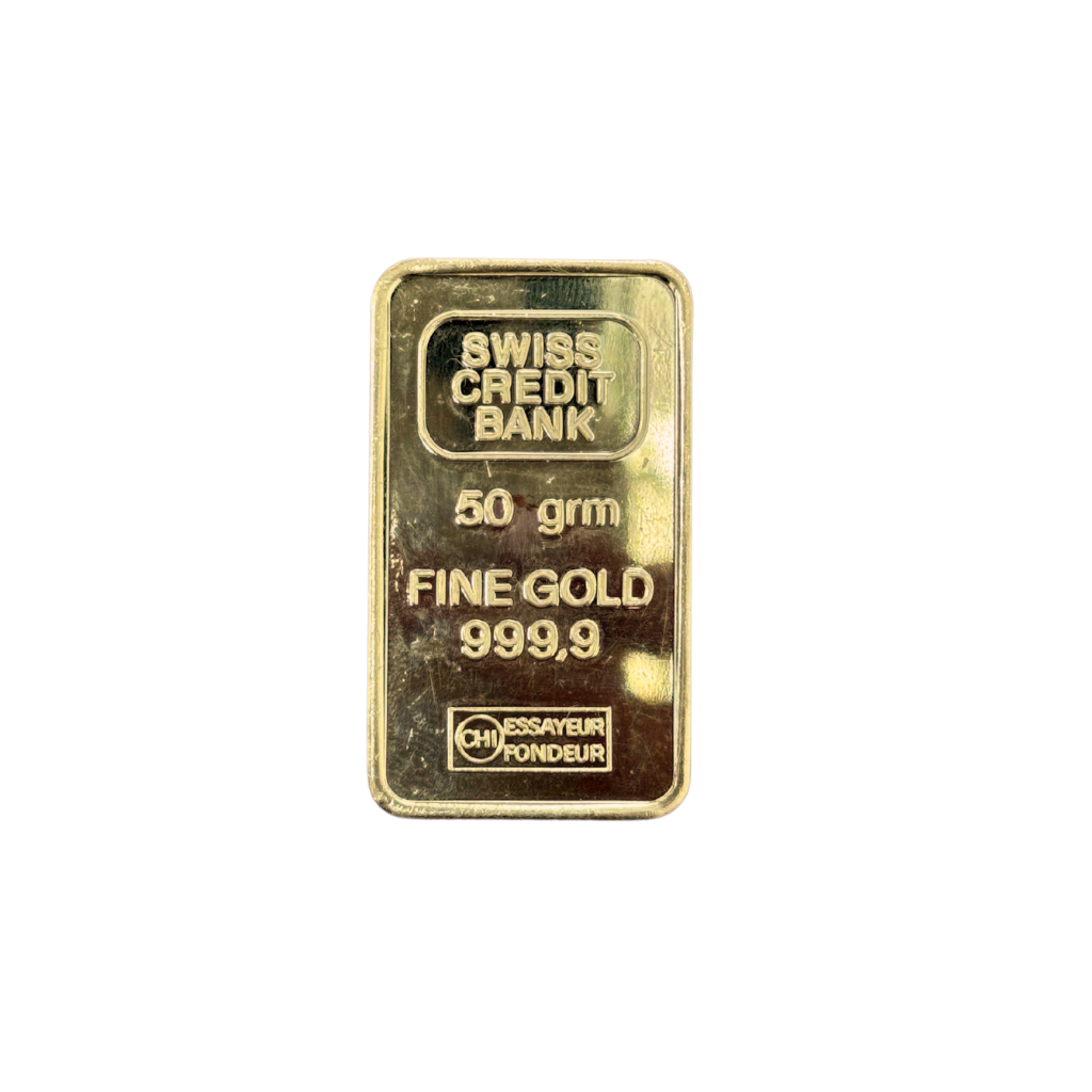 50 gram Swiss Credit Bank Gold Bar - MintedMarket